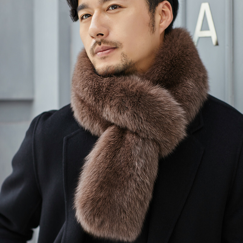 scarf with fur collar